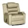 In House Velvet Classic Recliner Chair With Storage Box - Dark Ivory - AB07