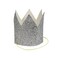 Mini Silver Glittered Crowns