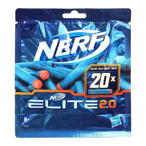 Hasbro Nerf Elite 2.0 Dart Refill F0040 Blue 8 Years and above 20 PCS