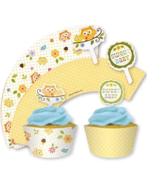 Happi Tree Cupcake Wrappers With Picks 12 pcs