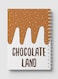 Lowha Spiral Notebook With 60 Sheets And Hard Paper Covers With Chocolate Land Design, For Jotting Notes And Reminders, For Work, University, School