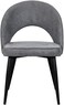 LANNY Dining Room/Restaurant Chair/Hotel chair/Office Visitor Chair/Modern Medium Back Luxury Fabric Dining Chair (grey)