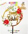Party Time Round Flowers Design Acrylic Golden Color Cursive Happy Birthday Cake Topper for Birthday Decoration/Happy Birthday Cake Decoration Item - Cake Topper