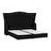 In House Taj Mahal Linen Bed Frame - Single - 200x100cm - Black