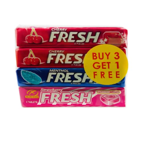 Fresh Drops Chewy Gum 4 Piece