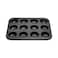 RK Non Stick Muffin Tray Baking Pan Cupcake Pan 12 Cups RNTP05 Black