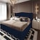In House Al Dimashqi Linen Bed Frame - Single - 200x120cm - Dark Blue