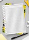 Lowha Spiral Notebook With 60 Sheets And Hard Paper Covers With Torn Letters &amp; Number Design, For Jotting Notes And Reminders, For Work, University, School