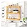Home Pro Bamboo Shelf With 5 Adjustable Layer Beige