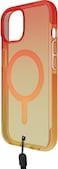 BodyGuardz Ace Pro Ombre designed for iPhone 15 case cover with 18 feet Drop Protection compatible with MagSafe with Lanyard - Peach Sorbet