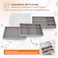AC&amp;L Acrylic Jewelry Organizer Box, Clear Stackable Jewelry Storage Case for Earrings, Necklace, Bracelet, Rings with Adjustable Velvet Trays for Women on Dresser Vanity (Grey)