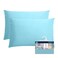 كيس مخدة لون ازرق 2 قطع 50 × 75 + 13 سم