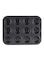 Delcasa 12 Cup Muffin Pan black