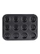 Delcasa 12 Cup Muffin Pan black