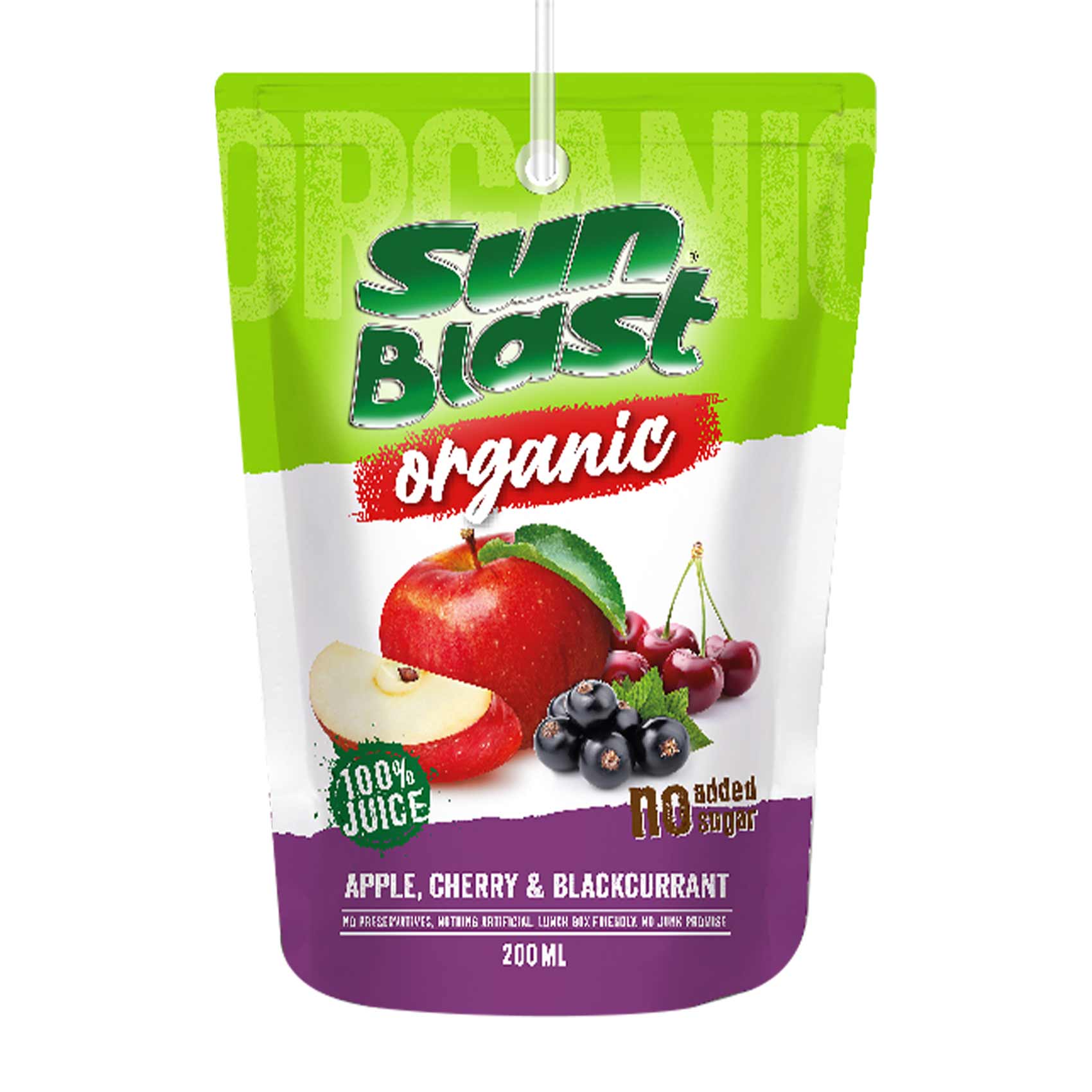 Sunblast Juice Organic Apple &amp; Cherry 200ml