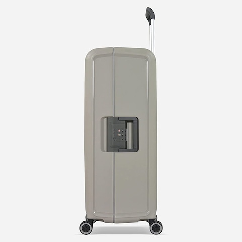 Eminent Vertica Hard Case Travel Bag Cabin Luggage Trolley Polypropylene Lightweight Suitcase 4 Quiet Double Spinner Wheels With Tsa Lock B0006 Grey
