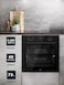 MILLEN MEO 6004 BB 73L Electric Oven - Energy Class A, 10 Cooking Modes, 60 cm, SCHOTT Double Glass Door, Black Glass finish, Mechanical and Touch Control with Timer, 3 Year Warranty