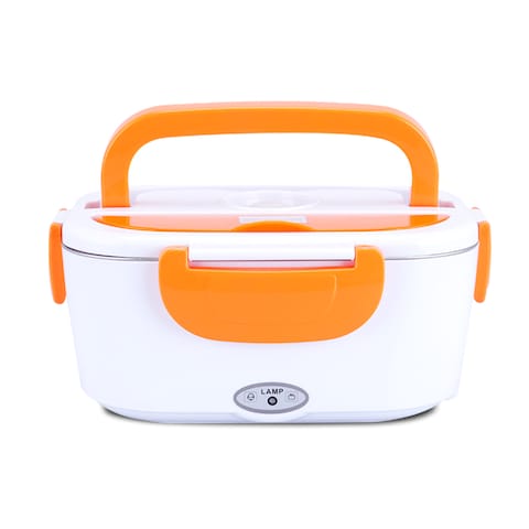 Decdeal - Multifunctional Portable Electric Heating Lunch Box Food Heater Food Warmer with Removable Stainless Steel Container for Home Office(EU-Plug)