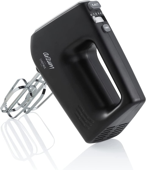 ARZUM CHEFMIX Hand MIXER​ 400W 5 Speed, Stainless steel , For Mixing , Whipping, Kneading, Black, 3 Years Warranty