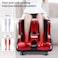 ULTIMAX Electric Leg &amp; Foot Massager Electric Foot Calf Leg Massager Shiatsu Kneading Rolling-RED