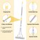 ZALCOON PVA Folding Sponge Self Squeeze Mop with 2 Super Absorbent PVA Sponge Refills, 2 Mop Slippers &amp; 1 Mop Holder  Household Cleaning Tool for Kitchen, Hardwood, Multi-Surface Hard Floors