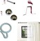 Abbasali Customized Curtain Pipe 1inch Diameter Upto Length of 3 Meter As Required with Bracked and Curtain Balls and Curtain clips