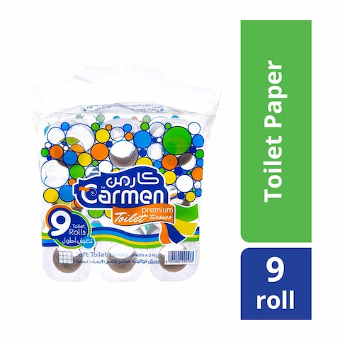 Carmen Toilet Paper Rolls - 9 Rolls