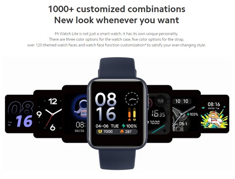 Mi Watch Lite Stylish 1.4&#39;&#39; Color Display and Built-in GPS/GLONASS (Black)