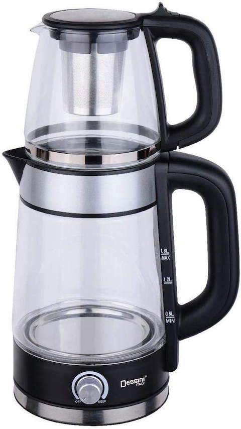 Dessini Tea Maker Electric Kettle, 2 Liter, With Tea Pot