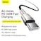 Baseus Type C Cable, 100W USB C to C Fast Charging Cable PD3.0 5A, Braided Nylon Phone Charger USB C Cable for iPhone 15 Pro Max, 15 Plus, iPad mini, MacBook Pro/Air, iPad Pro S23+ P60 1M Black/Silver