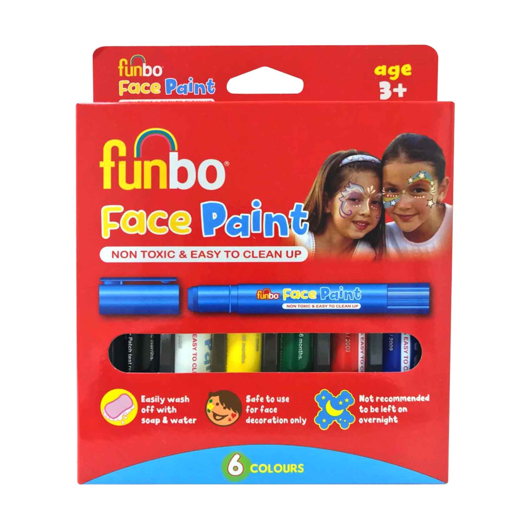 Funbo Face Paint Sticks MultiColor Pack of 6