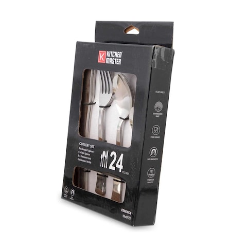 KITCHEN MASTER S/S CUTLERY SET, KM0121, 24 PCS, ESSENCE