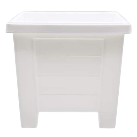 KENPOLY SQUARE PLANTER NO.3 WHT