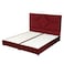 In House Cordoba Velvet Bed Frame - Single - 200x90 cm - Burgundy