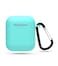 Generic Protective Silicone Airpods Case With Carabiner, Green