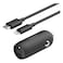 Belkin BoostCharge USB-C Port Fast Car Charger with USB-C to Lightning Cable, Black, 30 W