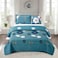 4 Piece Printed Compressed Comforter/Quilt/Bedspread Set Single Size ( Comforter + Fitted Sheet + 1 Small Pillow Case + 1 Large Pillow Case) Cloud Burst