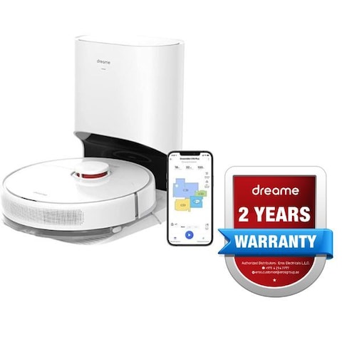 Dreame D10 Plus Robot Vacuum Cleaner With Mop, 4000 Pa Strong Suction, Lidar Navigation, Self Emptying Base For 45 Days Of Cleaning, Compatible With Alexa, Wi-Fi Connected -2 Years Warranty
