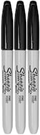 Generic Sharpie Permanent Marker, Fine Point, Black, Pack Of 3