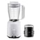 Braun BRJB1015WH 2 In 1 Power Blend Tri Action Technology Countertop Blender 600W 1.25L White/Clear