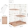 Large cat cage, 2-tier pet cage with 2 large doors with mobile spring door lock, Cat ladder, and 2 large widened floors, Strong quality cage, suitable for multiple cats, and Easy to assemble. (Pink)