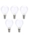 Generic 5-Piece LED Light Bulb Set White/Silver