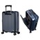 Eminent Hard Case Carry On Luggage Trolley Polycarbonate Alfred Front Loading Lightweight Business Travel Bag with Built in 2 Sided TSA Lock Laptop Compartment and USB Port Suitcase KK50M Graphite