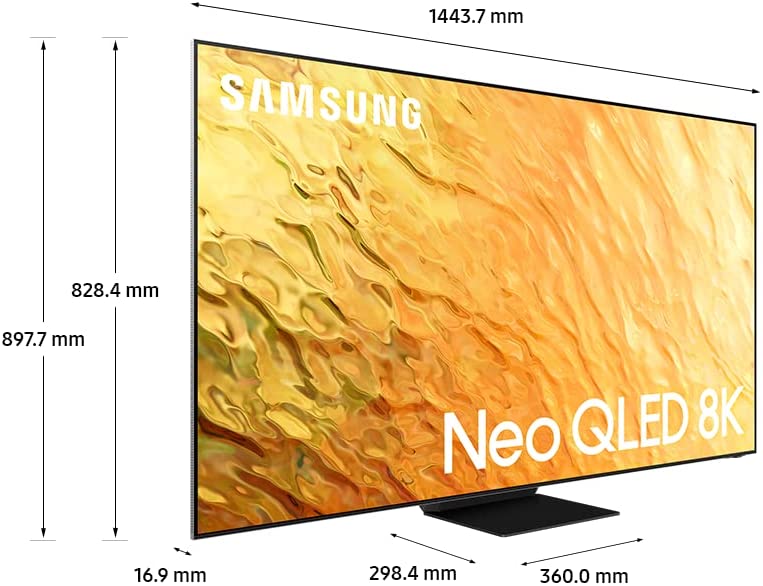 Samsung  Smart TV Neo QLED 8K QN800B 65 Inch Sand Black Quantum HDR 32x Dolby Atmos (2022)