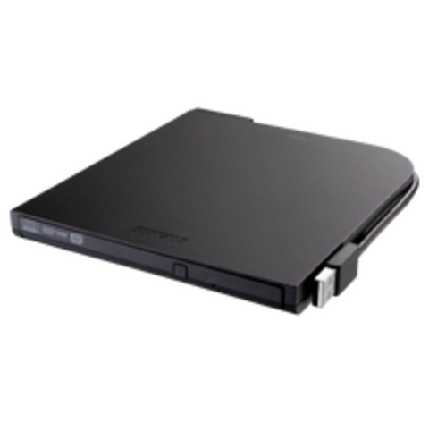 Buffalo  Slim and Portable DVD, DVSM-PT58U2VB , Integrated USB cable