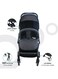 Moon Ultra Lightweight Compact Folding Travel Cabin Pushchair Stroller For Baby, Dark Grey