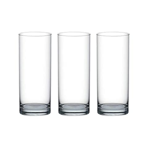 Ocean Fin Line Glass 355 ML , Clear ,B0121303, 3 Pc Set