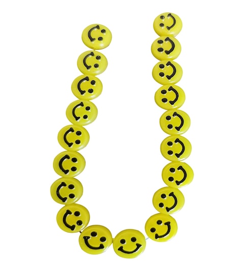 تسوق Pack of 250 pcs Yellow Smiley Face Bead 10mm Acrylic Happy