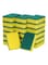 Marrkhor Pack Of 20 Multi-Purpose Double-Faced Sponge Yellow/Green