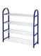 Generic 4-Tier Shoe Rack Blue/Silver 58X18X5Centimeter